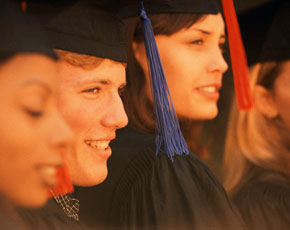 photo of students in graduation caps